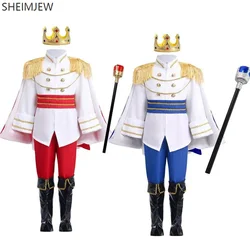 Boys King Carnival Costume Role Play Medieval Royal Prince Suit Birthday Party Fancy Dress Stage Show Gentleman Suit Dress