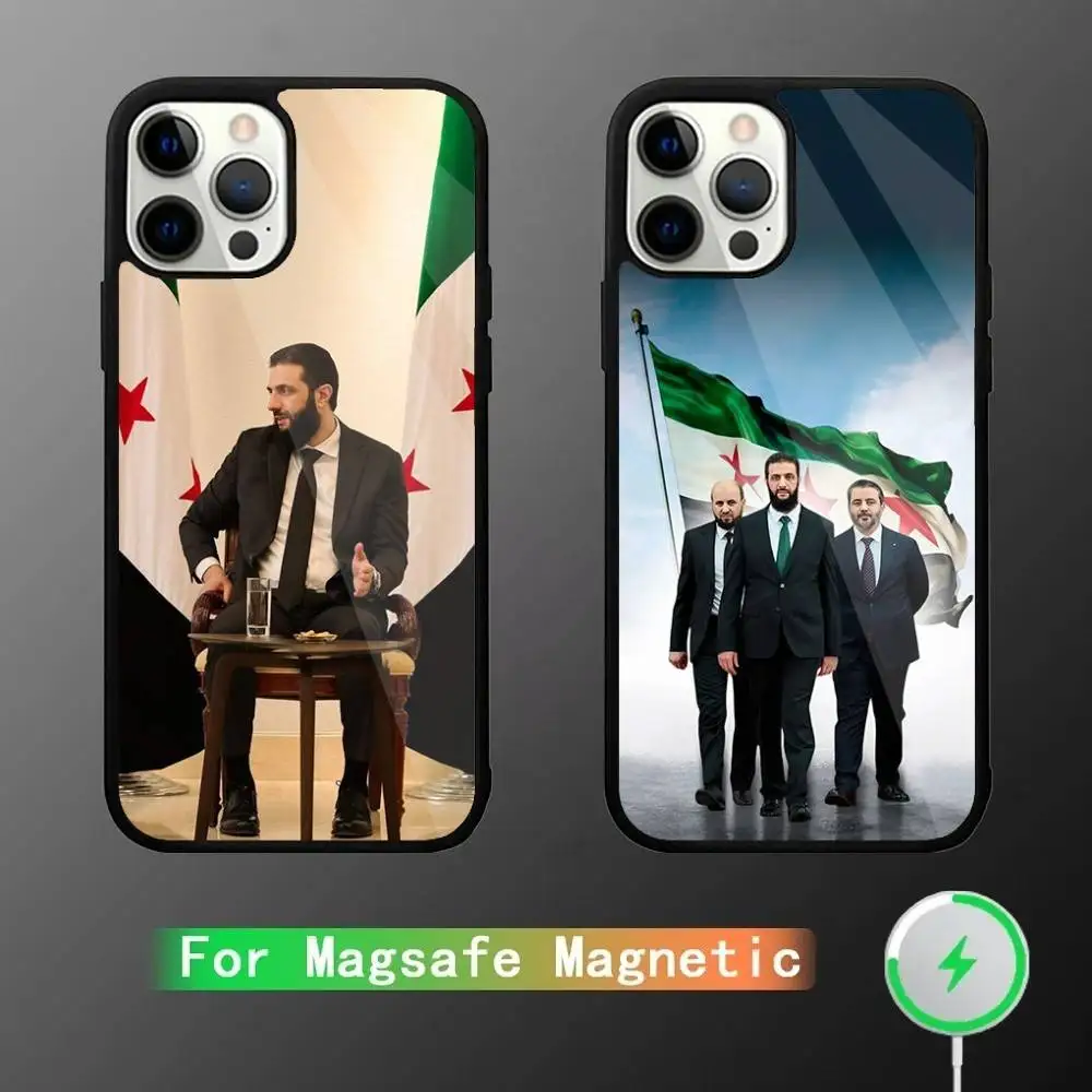 

Ahmed al-Sharaa Syrian Flag Phone Case For iPhone 16,15,14,13,12,11,Pro,Max,Plus,Mini,SE New Magsafe Magnetic Wireless Charging