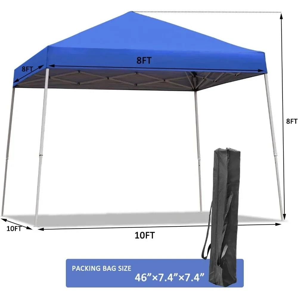 10 x10 FT baldacchino Pop-Up all'aperto gambe inclinate per tende istantanee con borsa per il trasporto, riparo portatile per Gazebo per Patio Deck Garden and Beach