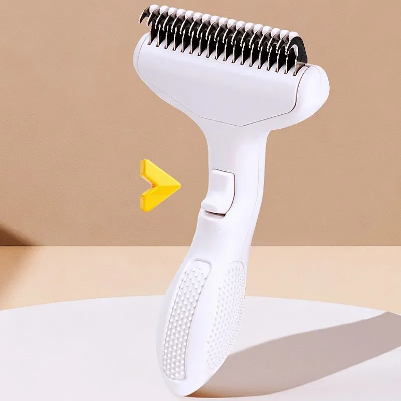 Dog Comb Knife Dogs Brush One-click Pet Hair Removal Hair Knot Self Cleaning Dogs Comb Massage Cat Brush Dog Grooming Brushes
