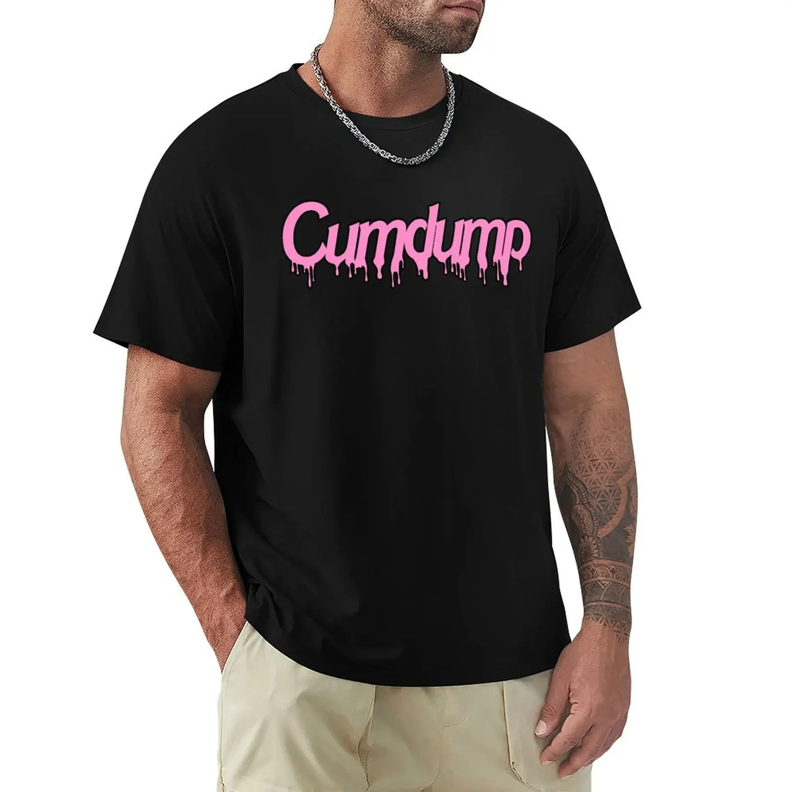 Streetwear Classic t shirt Cumdump T-shirt oversized cute tops workout shirts for men short sleeves pure cotton Male tops tees