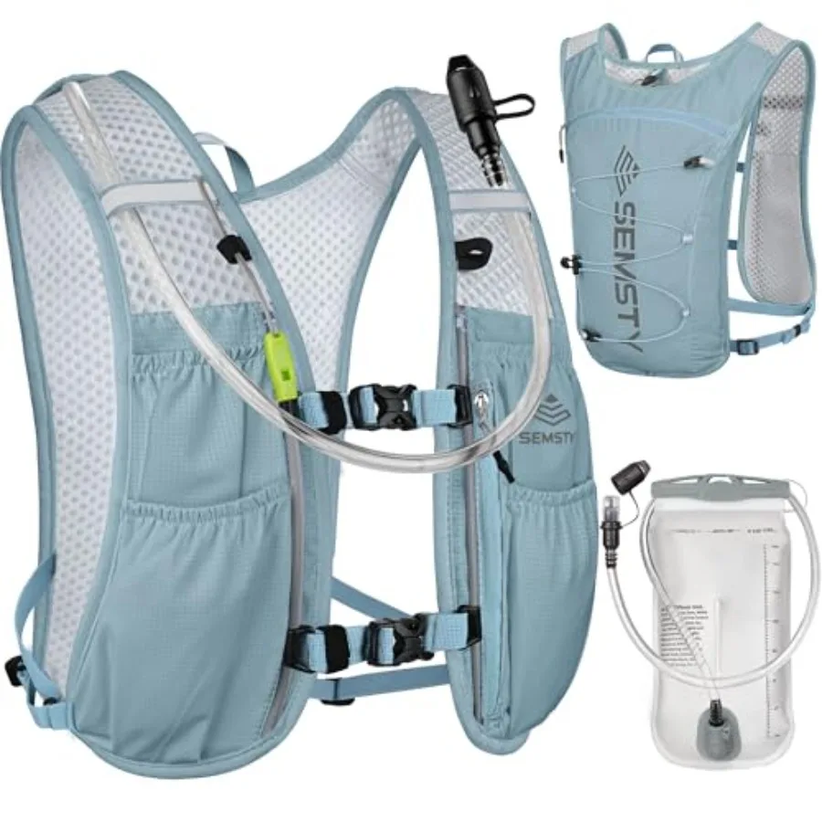 

Running Hydration Vest 5L, Running Vest Pack with 1.5L Water Bladder, Lightweight Water Backpack for Hiking Running Cycling