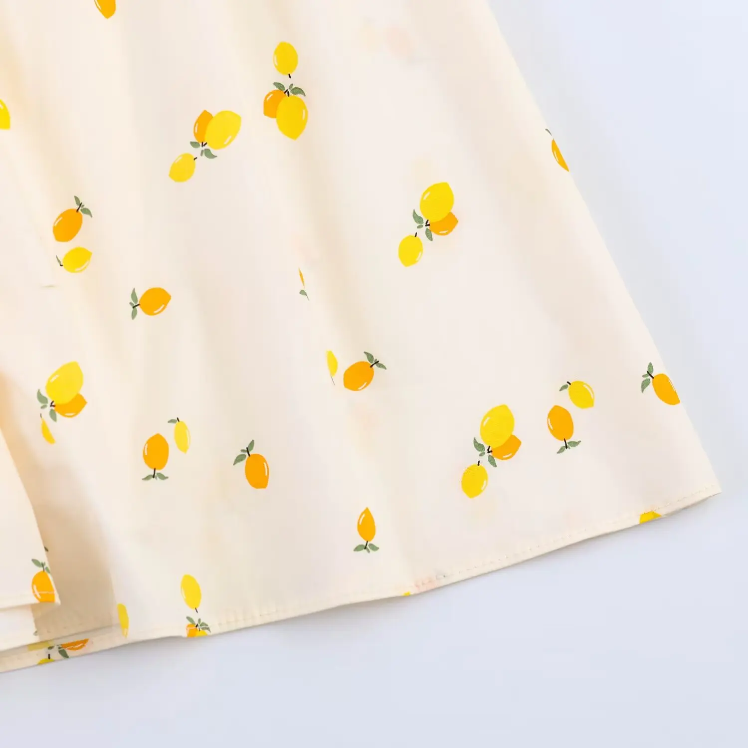 BSAY 2026 Sommer Neues Damenkleid mit Fruchtprint, Neckholder, Midi-Länge, Ärmellos, A-Linie, Süßes Freizeitkleid für Strand und Urlaub – Detail 10