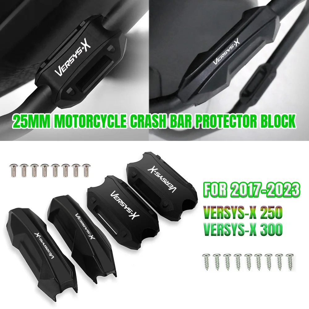 

Motorcycle Bumper Engine Guard 25MM Protection Block Crash Bar Decorative For KAWASAKI VERSYS-X 250 VERSYS-X 300 2017 - 2023