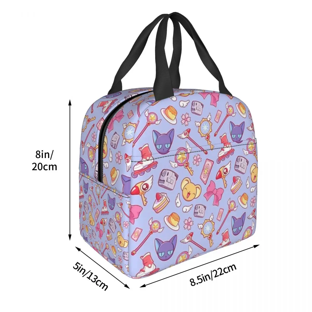 Sakura Card Captor - Violet Lunch Bags Insulated Bento Box Portable Lunch Tote Resuable Picnic Bags Cooler for Woman Girl Travel