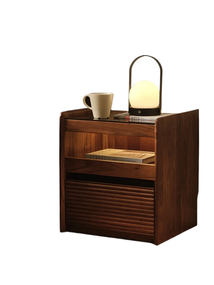 

Home Bedroom Home Multifunctional Solid Wood Bedside Table