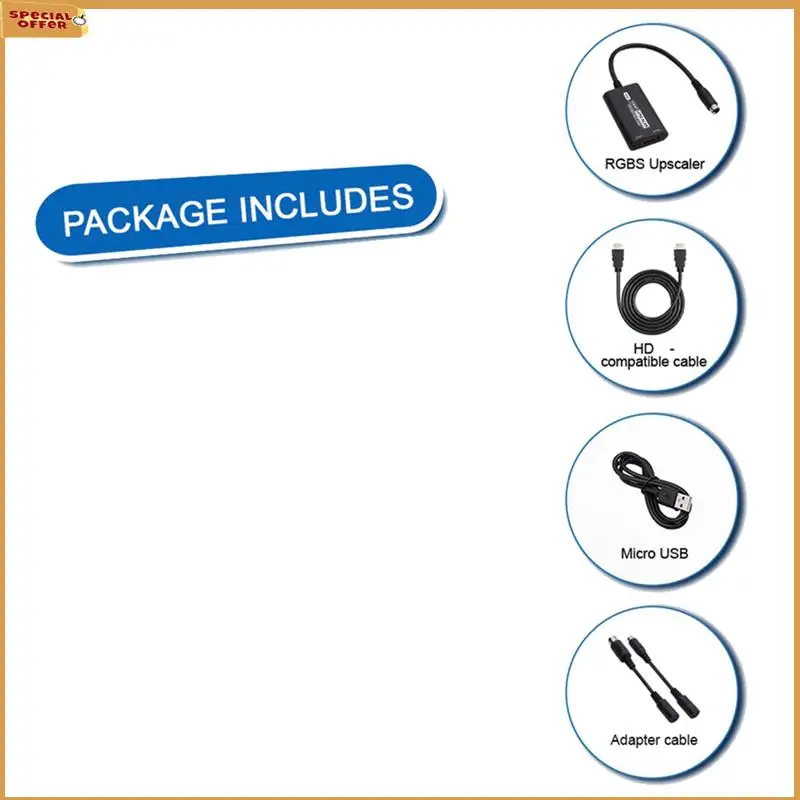 A69Z-محول متوافق 16/9 4/3 RGBS HD محول الفيديو وحدة التحكم ملحقات الألعاب لـ SEGA MD1 MD2 SNK