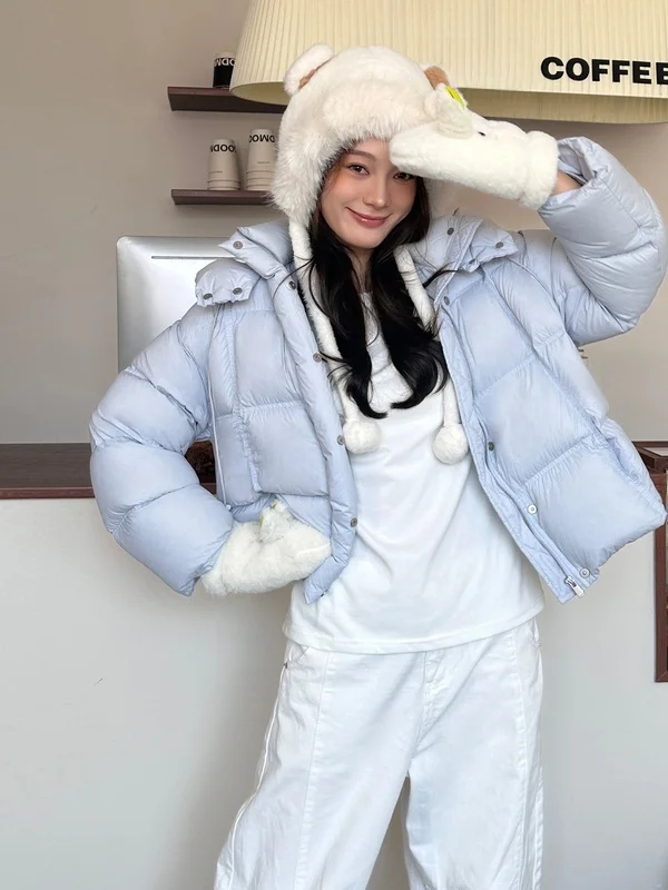 

Теплый пуховик Jaet, женское хлопковое пальто, зима 202, новое американское пальто с бобами, коричневое уютное пальто с капюшоном