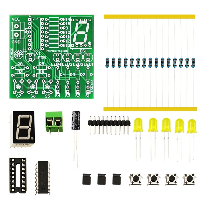 CD4511 Decoding PCB Board DIY Electronic Kit Printed Circuit Board Self Assembly and Soldering Kit