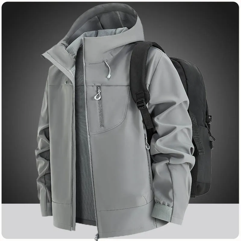 

Мужские походные куртки, зима-осень, мягкие спортивные пальто, уличные охотничьи куртки с капюшоном, водонепроницаемые ветрозащитные куртки для кемпинга, мужская одежда