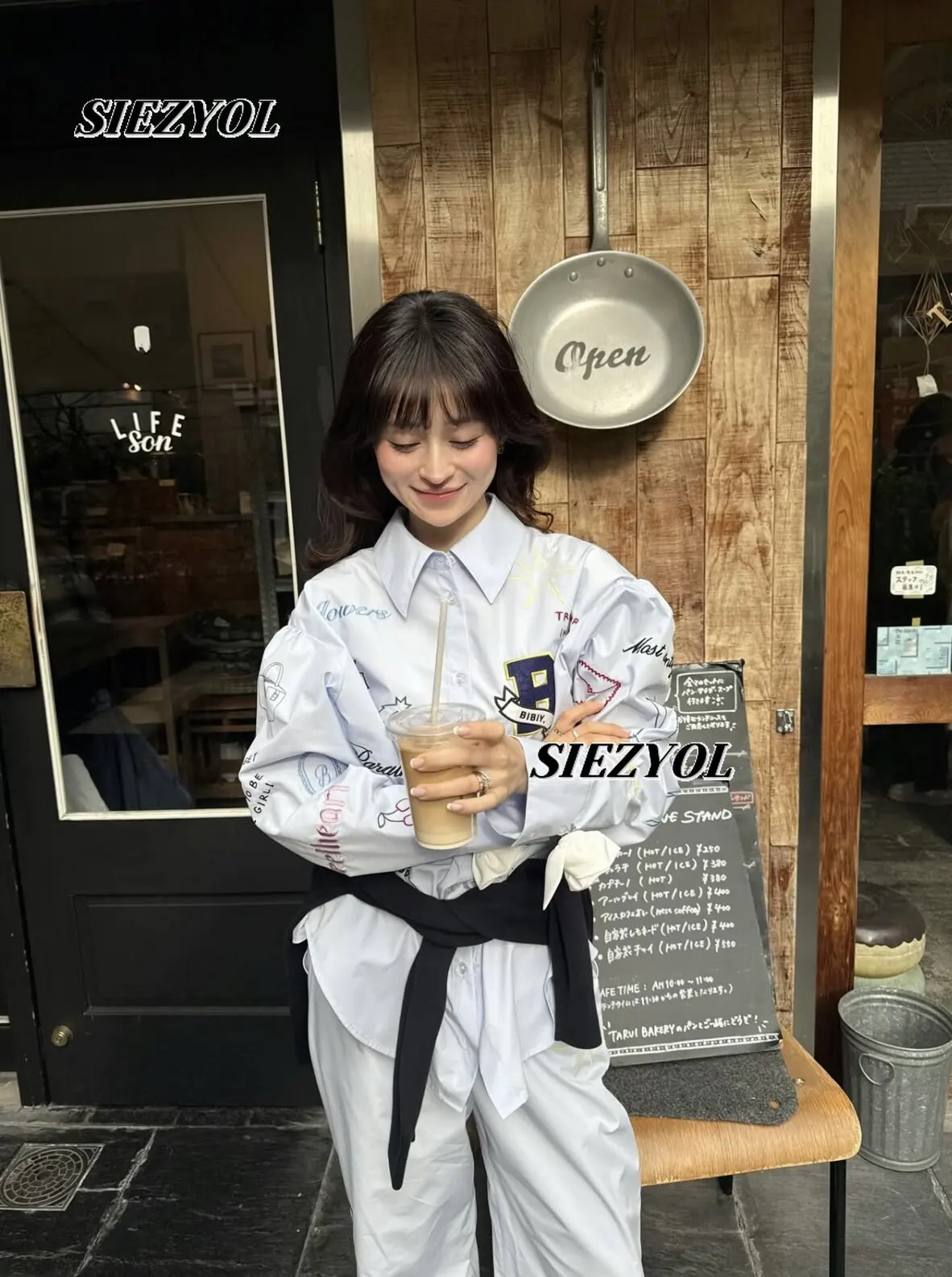 Spring Autumn New Cute Graffiti Exquisite Printing Long Sleeves Shirt Sweet Girl Easiest for Match Lapel Long Sleeves Tops