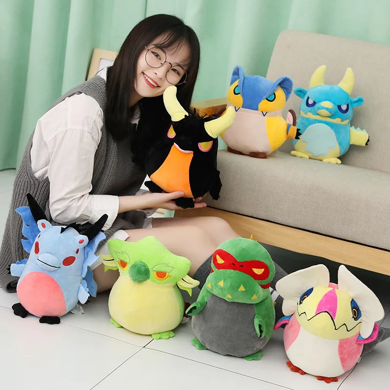 20cm Anime Monster Hunter dragon cute Plush Doll Action Figure Model Ornaments Collections Toy Gaming Peripherals kids gifts