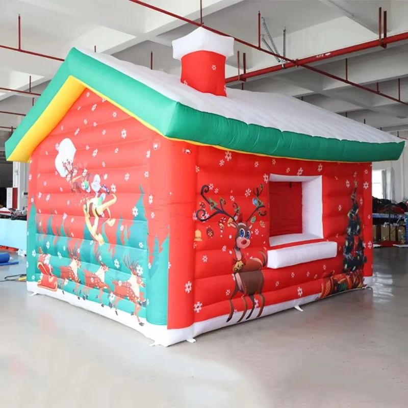 Inflatable Christmas Decorations Xmas Tent Santa Clause Portable Tent for Backyard Outdoor