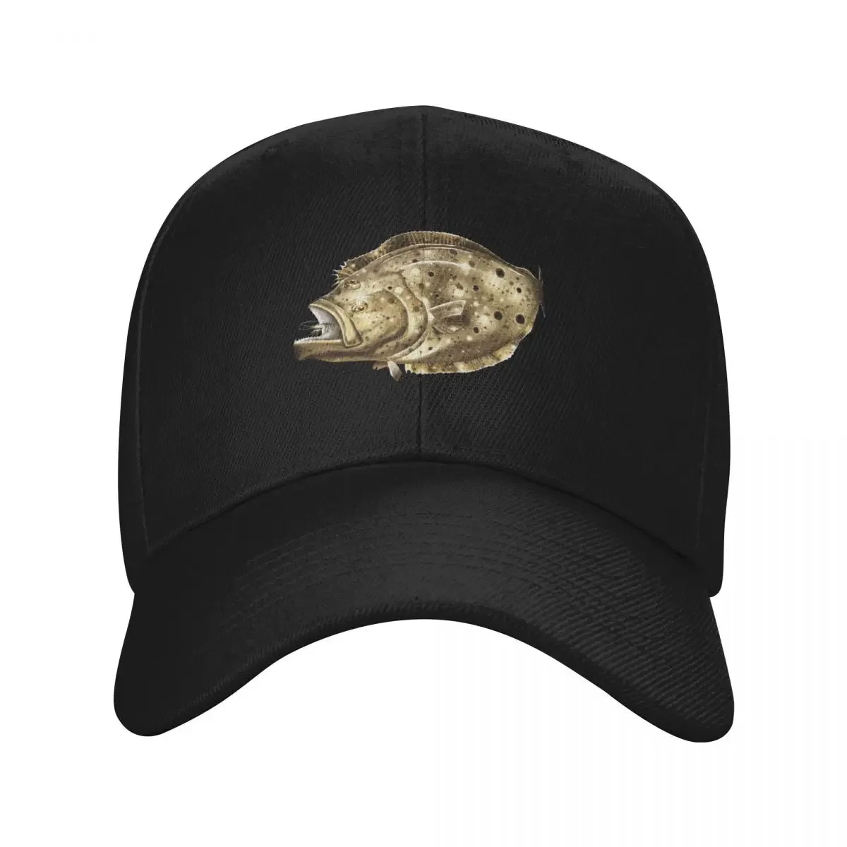 Flounder Striking a Shrimp Baseball Cap fun hats Snap Back Hat Men's Women's