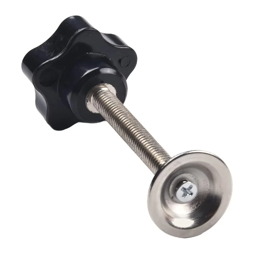 304 Stainless Steel Clamping Screw Knob M8x60mm Hand Tighten Nuts Thread Clamping Knob Pressure Plate Plum Hex Shaped Grips