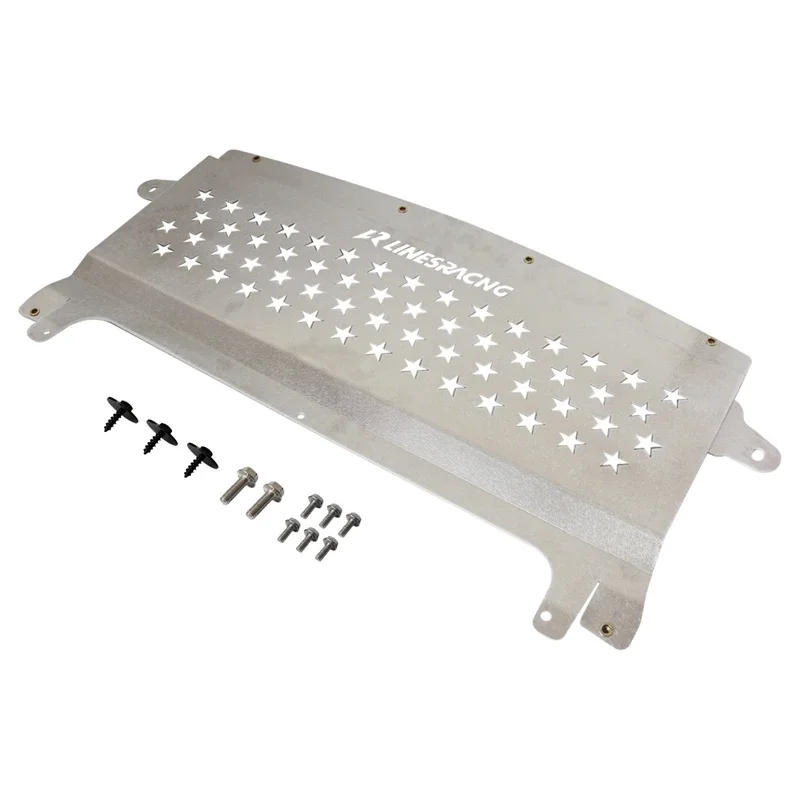 

Oil Cooler Skid Plate LR Underhood Shield For BMW F8X M3 F80 15-18 M4 F82 F83 15-20 S55 Engine 3.0L F-Series Aluminum Wrinkle