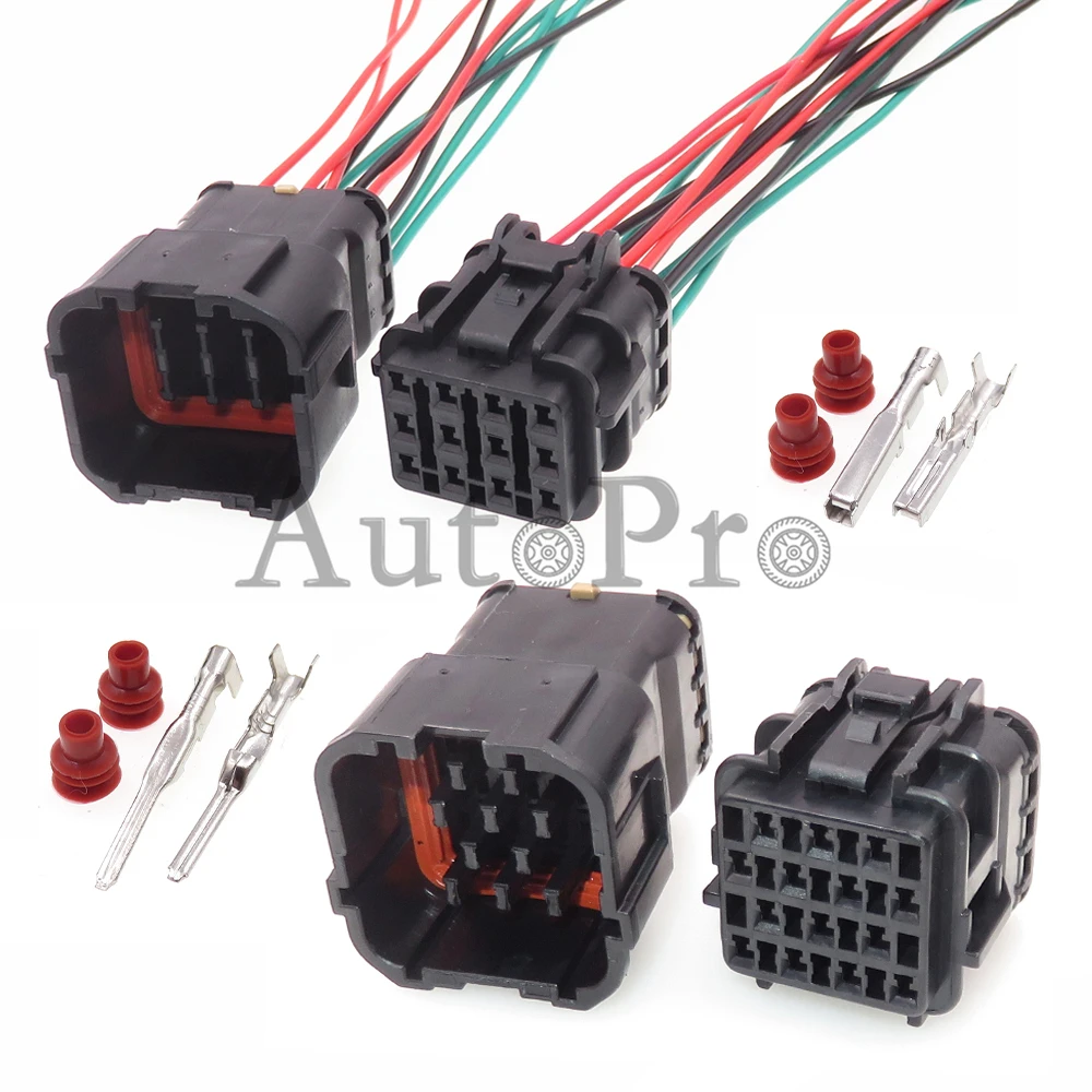 1 Set 12 Hole 7123-7923-30 MG640348 MG610346-5 AC Assembly Excavator Throttle Motor Electric Connector Car Plastic Housing Plug