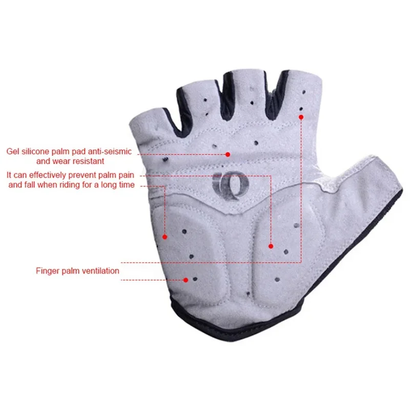 1Pair Gel Half Finger Cycling Gloves Anti-Slip Anti-sweat Anti Shock MTB Road Bike Gloves Bicycle Left-Right Hand Gloves image 3