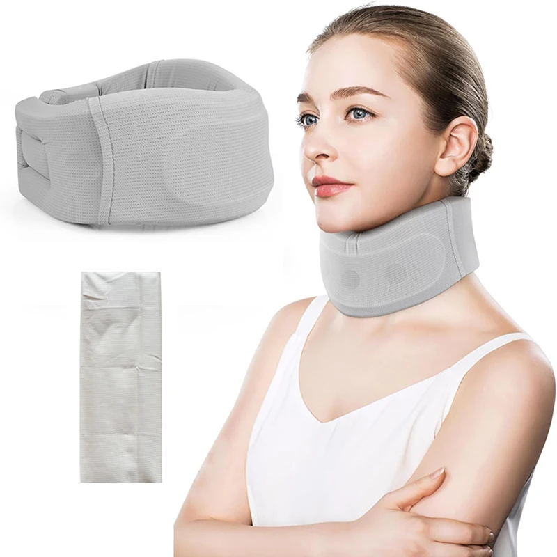 

Ice Silk Soft Foam Neck Brace Cervical Collar Splint Stretcher Traction Neck Support Pillow Breathable Muscle Relax For Sleeping