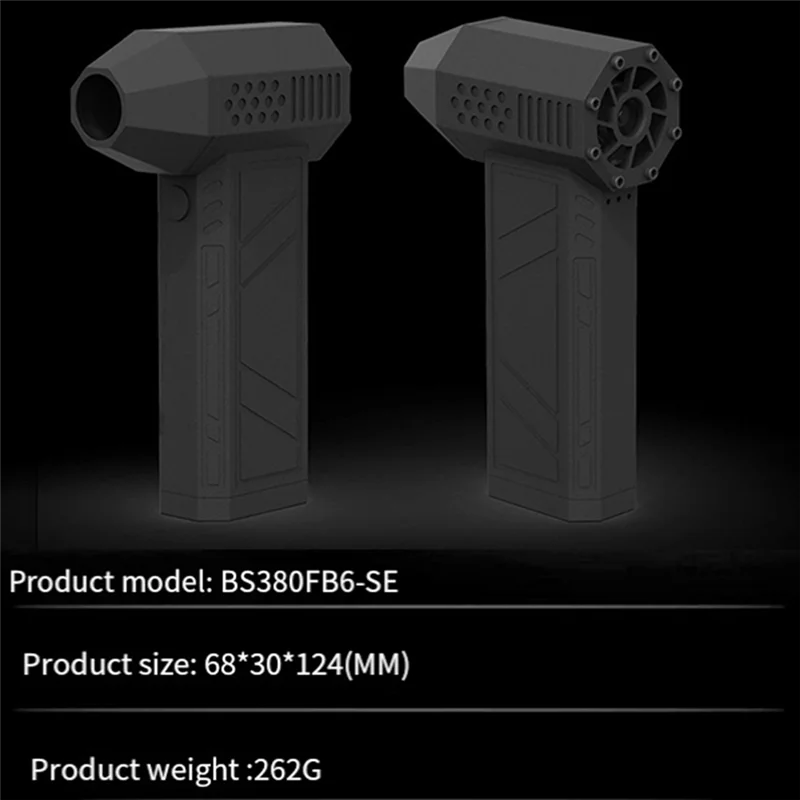 BAAD Handheld Turbo Jet Fan Violent Fan 130000 U/min mit LED-Beleuchtung, 4 Geschwindigkeiten einstellbar, 2500 mAh, für die Autoreinigung