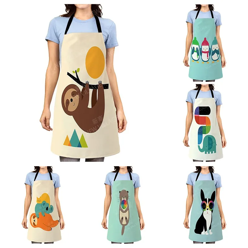 Cartoon Aesthetic Women kitchen apron kids original Children Waterproof girl princess waiter work apron oil proof kawaii cute