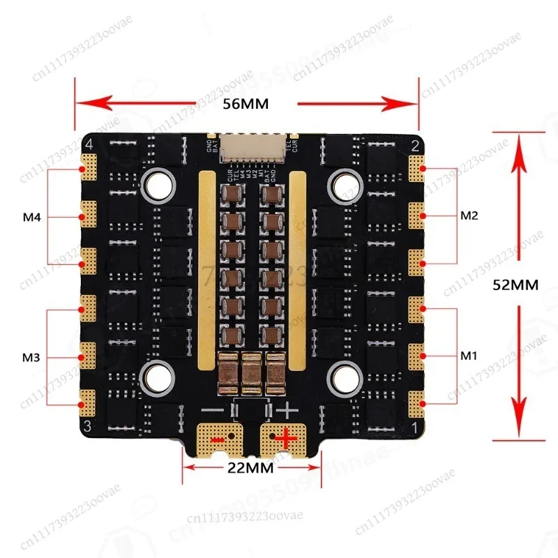 50A Brushless ESC 12S Speed Controller for RC FPV Quadcopter Drone Aircraft Parts Accessories