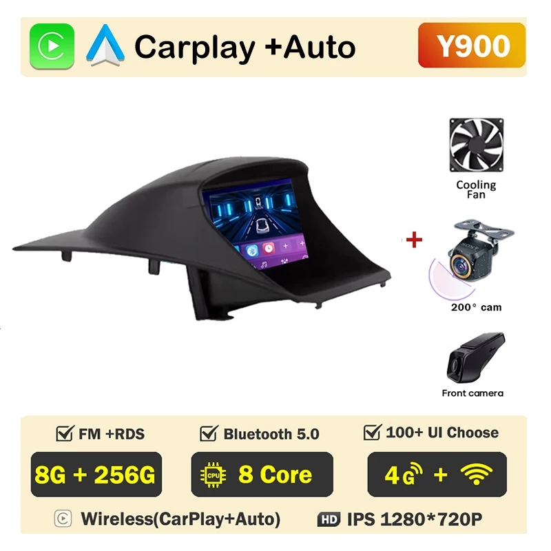 Auto radio voor Ford Fiesta MK6 MK7 2009-2017 Carplay Android Auto Player Scherm Multimedia 2din Video 4G WIFI Navigatie Stereo