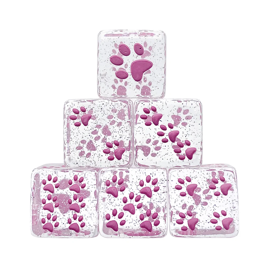 12Pcs Set D6 Resin 16MM Fancy Magical Pattern Dice for Dungeons and Dragons RPG TRPG Entertainment Dice Accessory