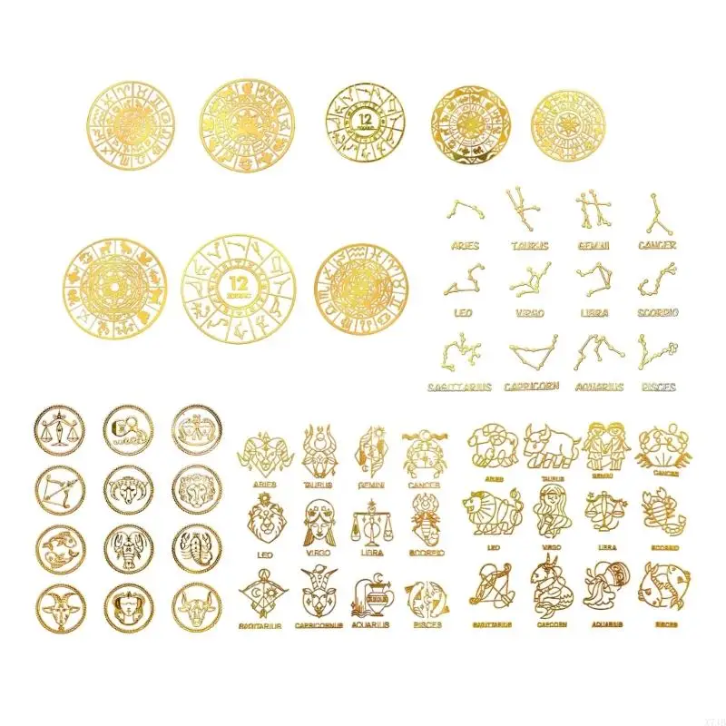  12pcs Metallic Copper Stickers For Craft Projects Phone Accessories Individualized Resin Designs