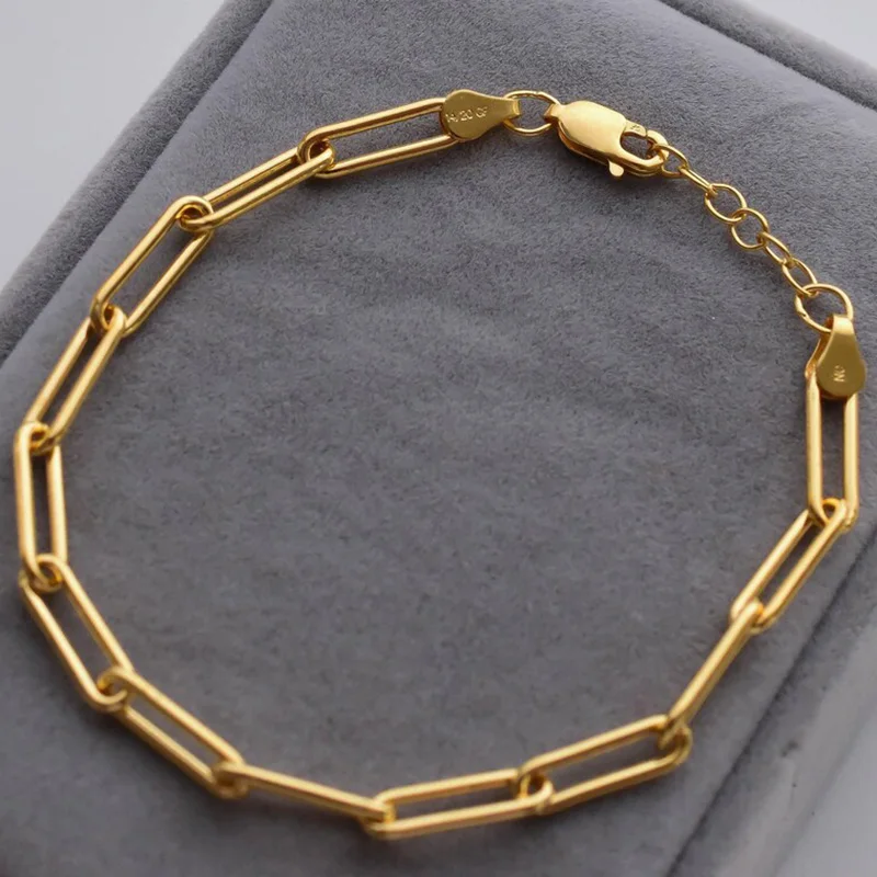 14k Gold Filled 6.5 Inches 4x13.8 mm Paperclip Chain w/1 Inches Extender | Gold Filled Supplies for Jewelry Making | Jewellery - view 4