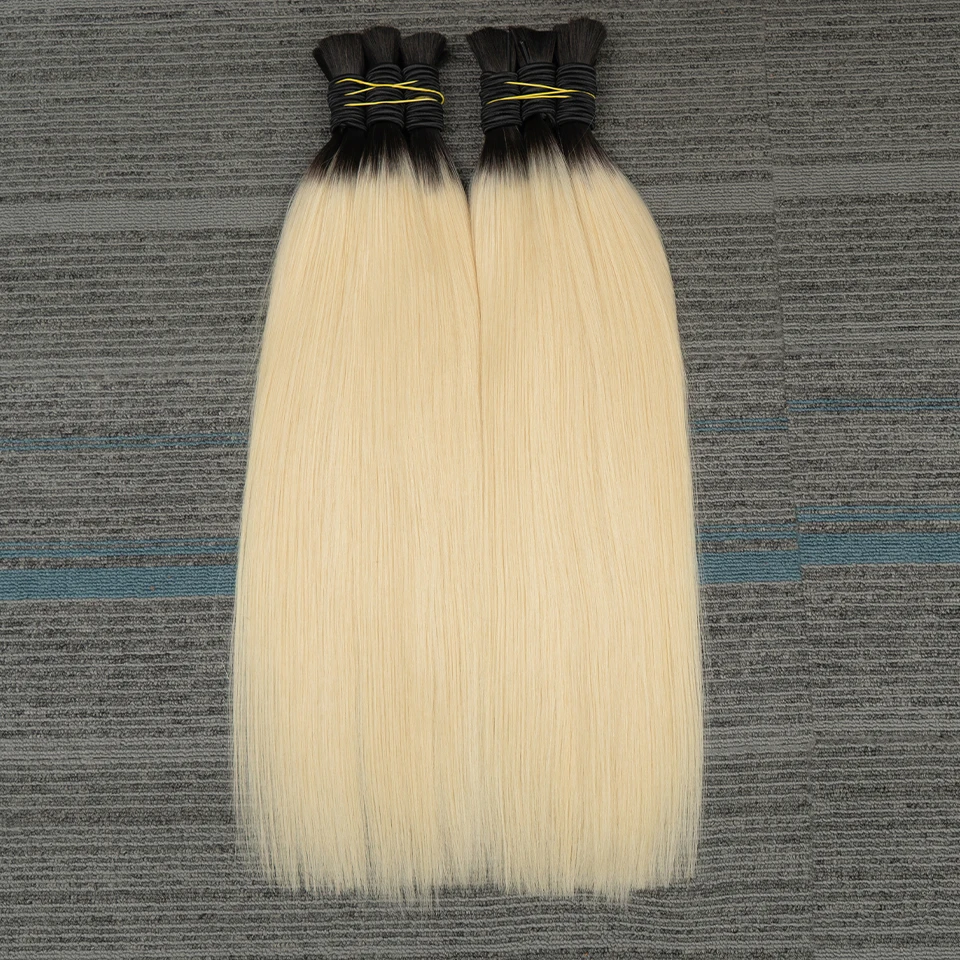 Wigs 613 No Weft For Braiding Bundles 100% Vietnamese Human Hair Bulk Original Natural 300 Grams 70cm Indian Virgin blonde 613