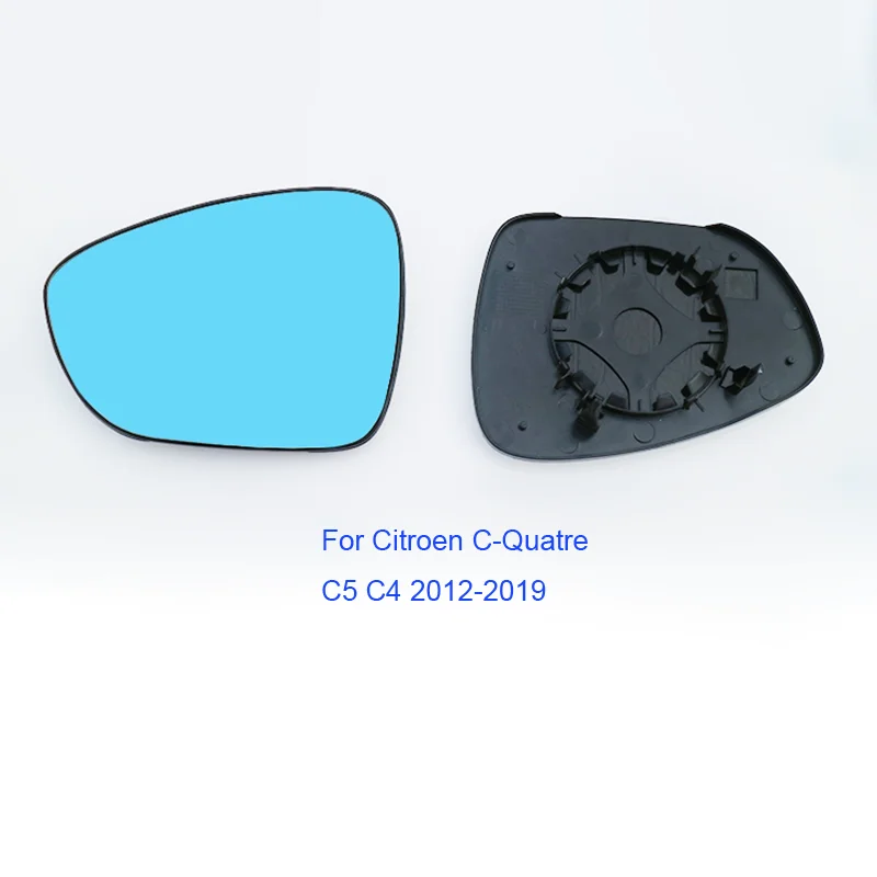 TVYVIKJ Side Rearview Mirror Blue Glass Lens For Citroen C-QUATRE Triumph 2009-2019 C4L C5 C4 Wide Angle View anti glare WING