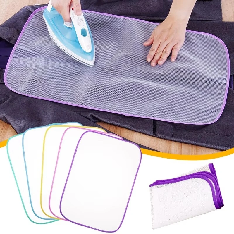 1-7pcs Random Protective Ironing Cloth High Temperature Board Press Mesh Insulation Pad Guard Protection Clothing Accessories