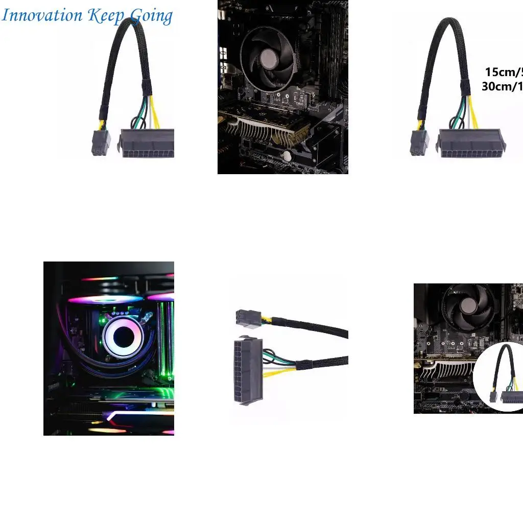 E65C Heavy Duty  24Pin to 6Pin Conversion Cable for 3650 3040 7040 Motherboard