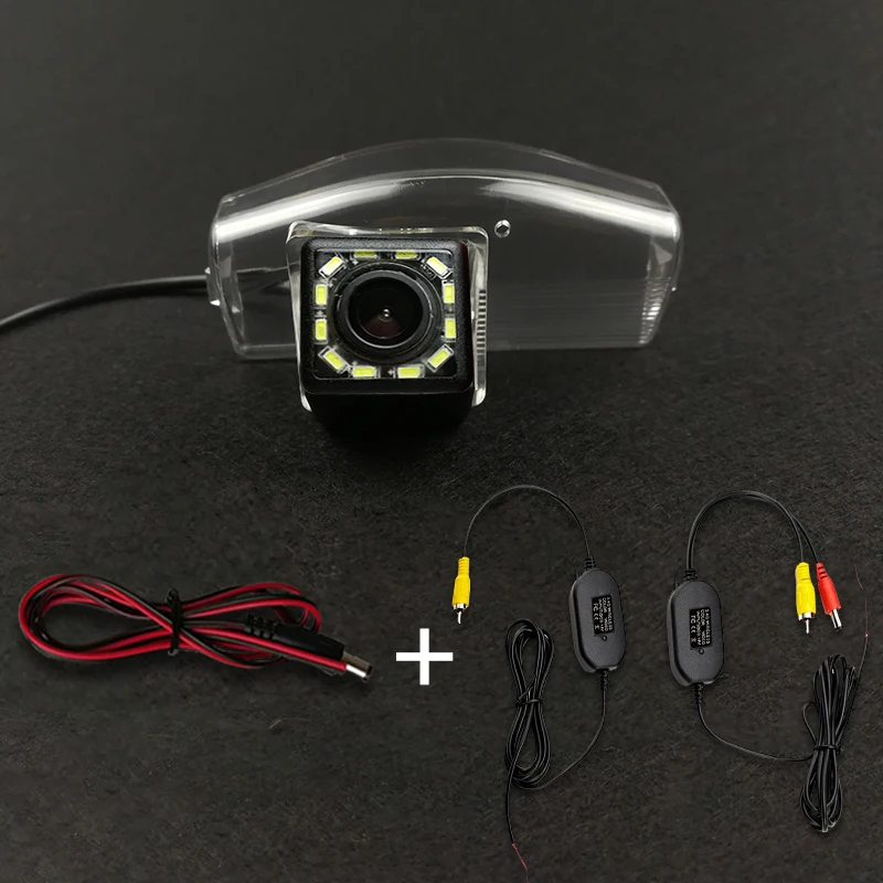 HD Wireless Car CCD Rear Camera Fisheye 4 8 12 led dynamic Night Vision For Mazda 3 Mazda 2 Mazda3 Sport Mazda2 2011 2012 2013 image 2