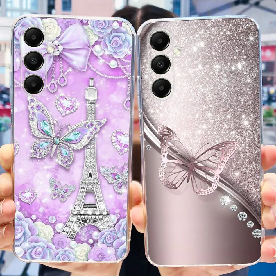 For Samsung Galaxy A05s Phone Case Cute Flower Butterfly Painted Soft Silicone TPU Back Cover For Samsung A05S A 05S SM-A057F