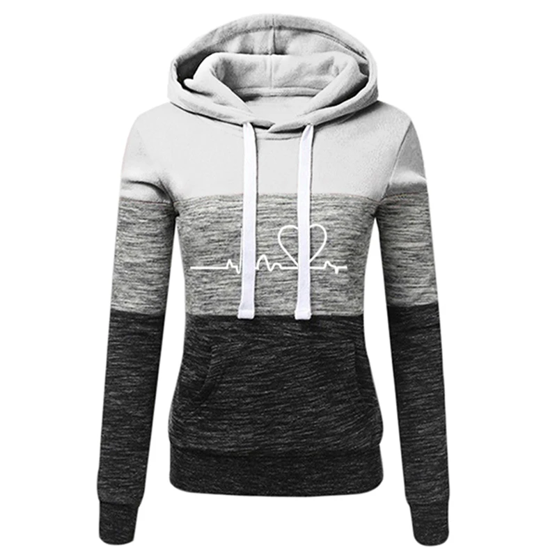 Frauen Trainingsanzug Druck Mit Kapuze Sweatshirt Sweatpant Farbe Block Vielseitig Casual Jogging Pullover Sport Hosen Outfits S-3XL – Detail 13