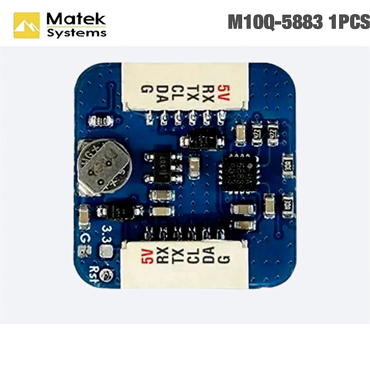 

Matek Systems GNSS M10Q-5883 M10 GPS с компасом QMC5883L Модуль Digital AirSpeed 4 ~ 9 В для гоночного дрона FPV
