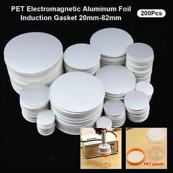 200Pcs Seal Cap Lining Tamper Resistant PET Electromagnetic Aluminum Foil Induction Gasket For Cosmetic Jar Bottle Pot 20mm-82mm
