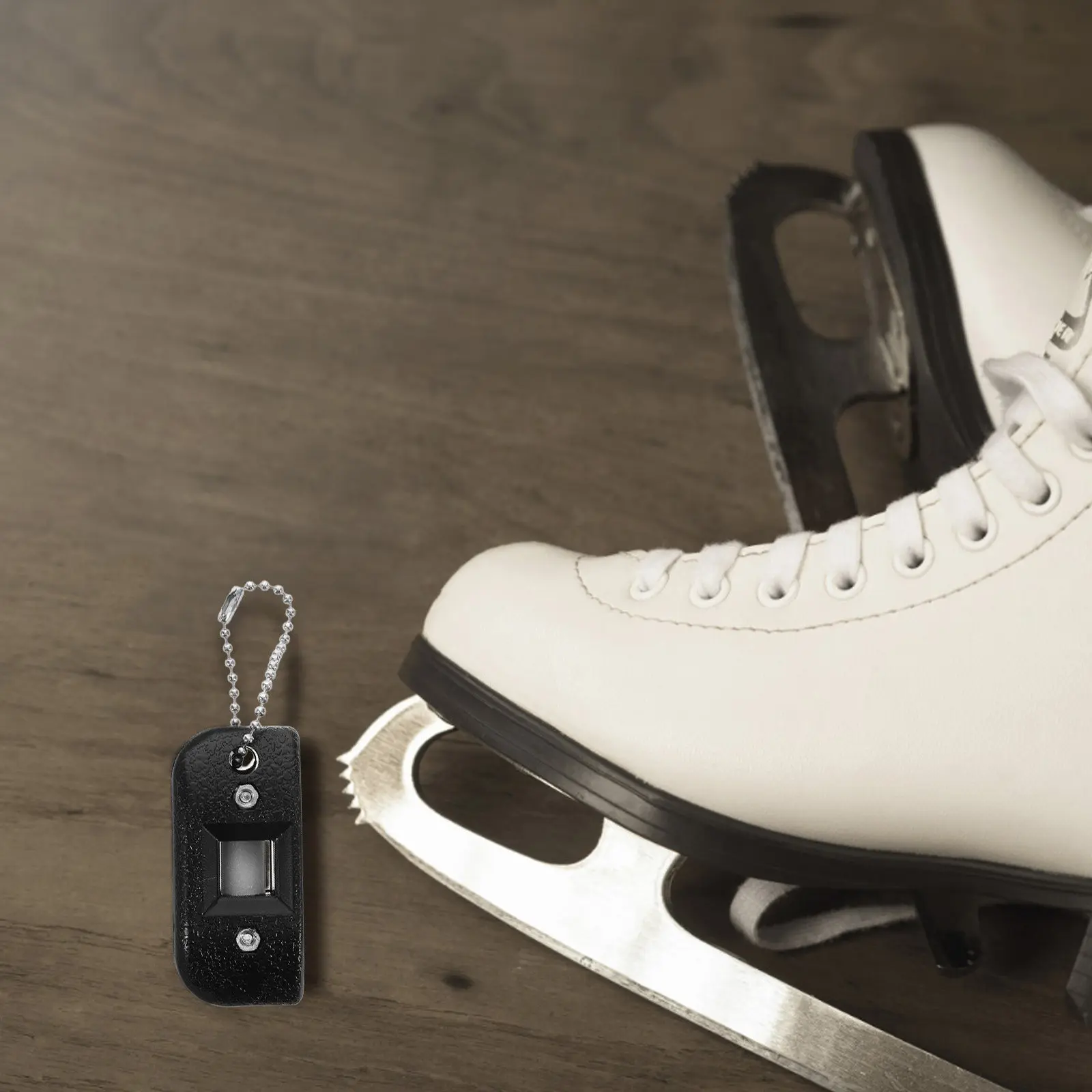 2Pcs Portable Ice Skate Sharpener Sandstone Material for Hockey Figure Skating Quick Sharpening Tool Ergonomic Grip Smooth Edge