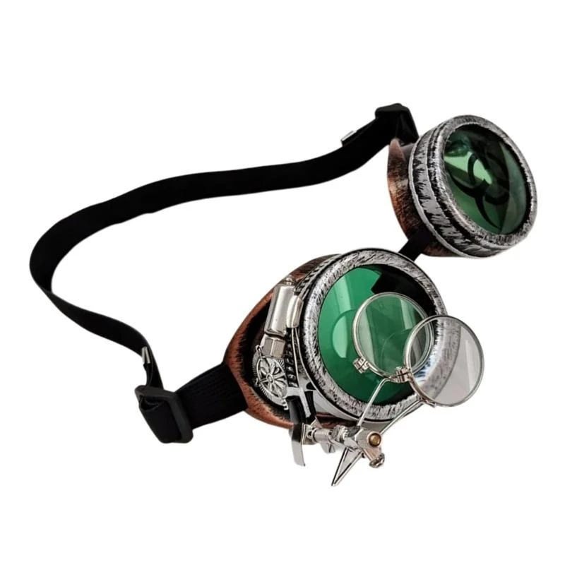 39BB Retro Victorian Victorian Goggles Halloween Glayes Gothic Steampunk แว่นตาสำหรับผู้ที่ชื่นชอบคอสเพลย์