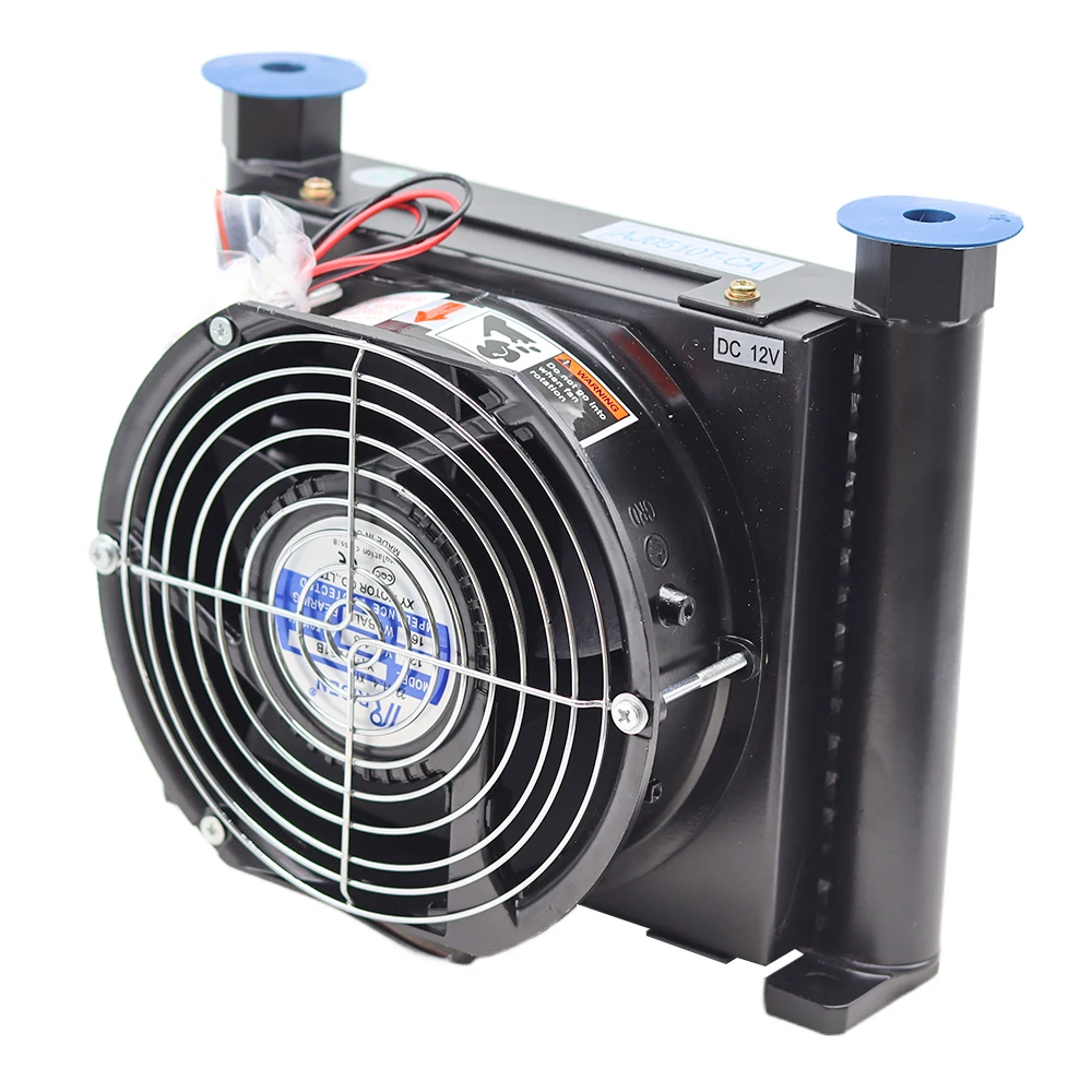 AJ1025T-CA 25L/MIN Flow Small Radiator Oil Cooling Heat Exchanger Radiator Oil Cooler Hydraulic Aluminum Alloy Air Cooler 3Mpa