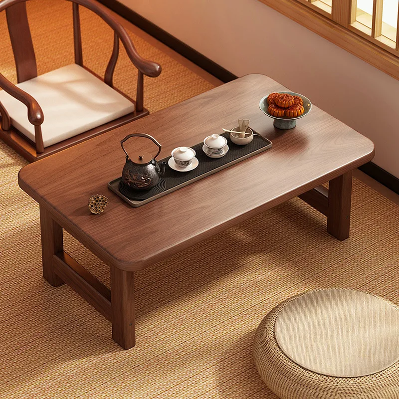 PYJ solid wood foldable kang table household window sill balcony sitting eating low table