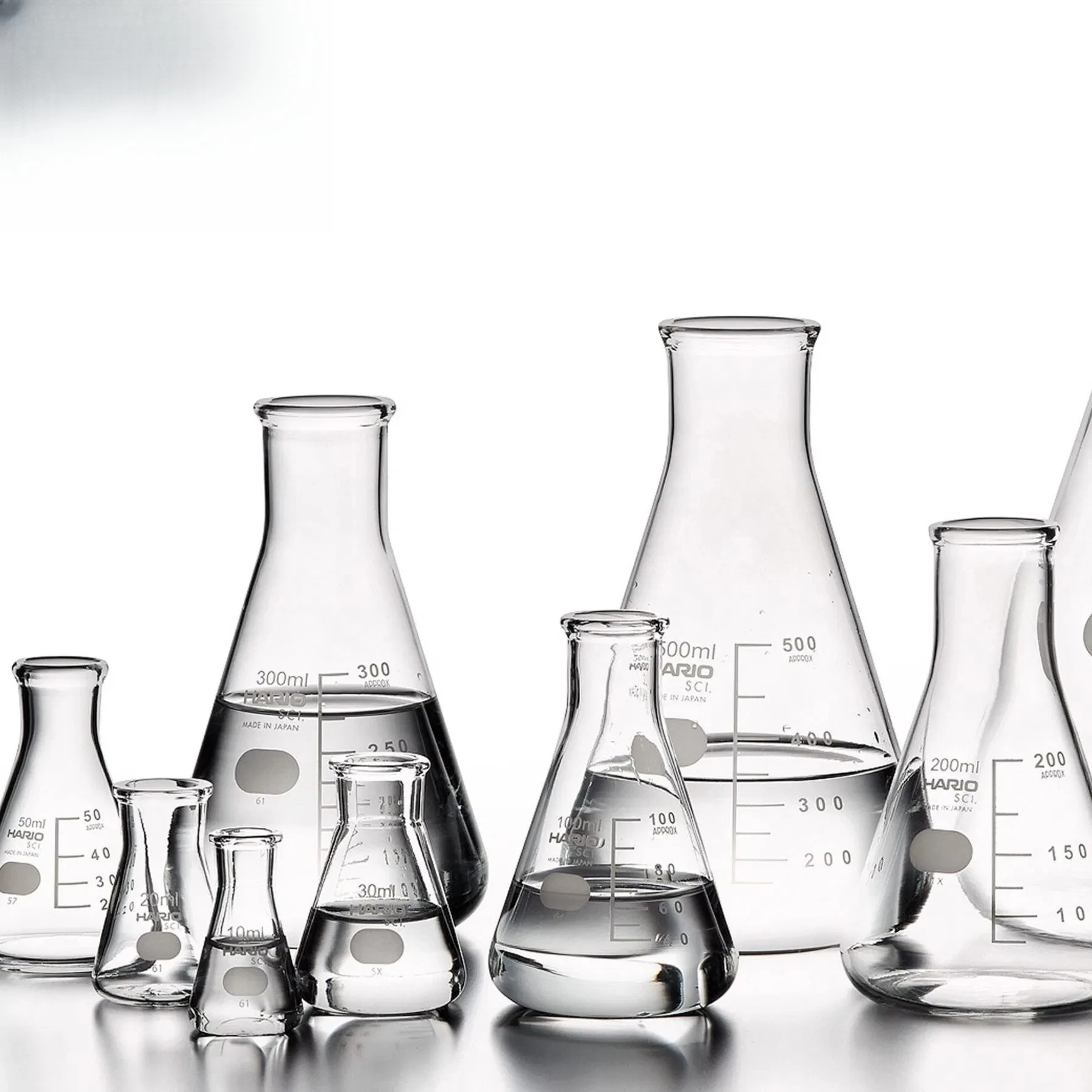 1 frasco cónico de vidrio de borosilicato de alta calidad, frasco Erlenmeyer triangular, botella para laboratorio o cocina, 50ml~200ml