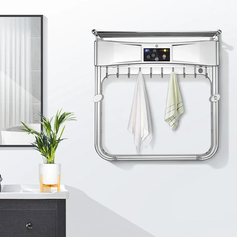Intelligent Towel Rack Temperature Control Electric Towel Drying and Disinfection Toilet 304 Bath Towel Rack Holeless