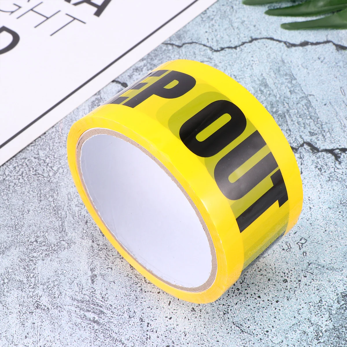 1 Roll KEEP OUT Safety Tape Safe Self Adhesive Sticker Warning Tape Masking Tape for Walls Floors (Yellow)