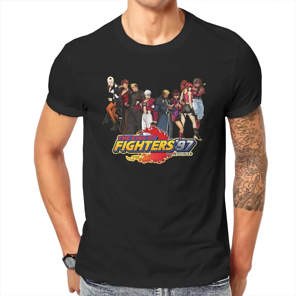 KOF 97 King of fighter 97 Arcade video game T-Shirt for Men Pure Cotton Leisure Big Size  Printed t-shirt Pure Cotton