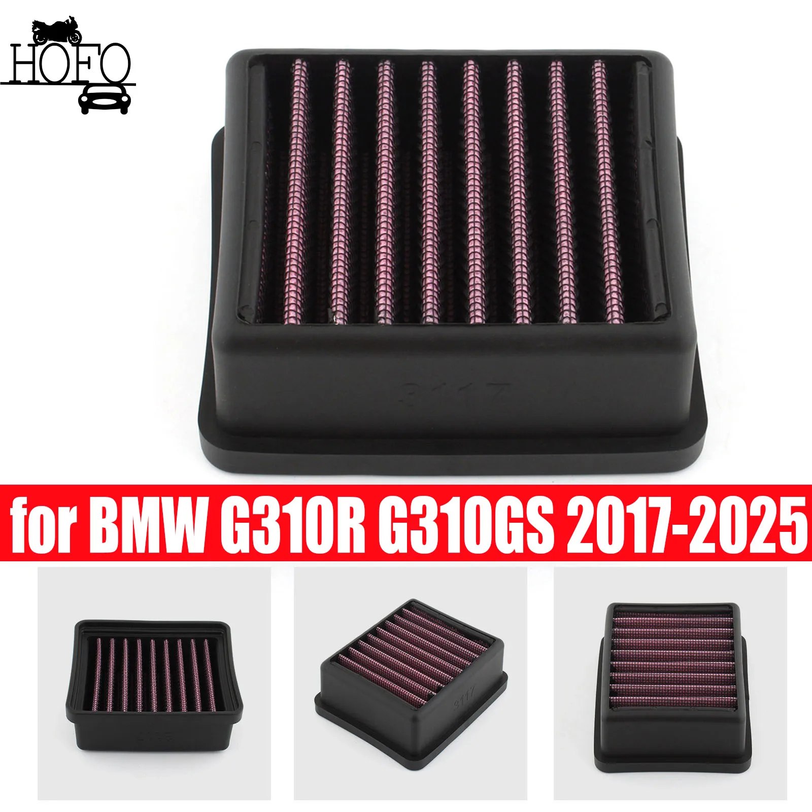 

for BMW G310GS G310R 2017 -2025 Motorcycle Washable Air Filter High Flow Air Filter Intake Cleane