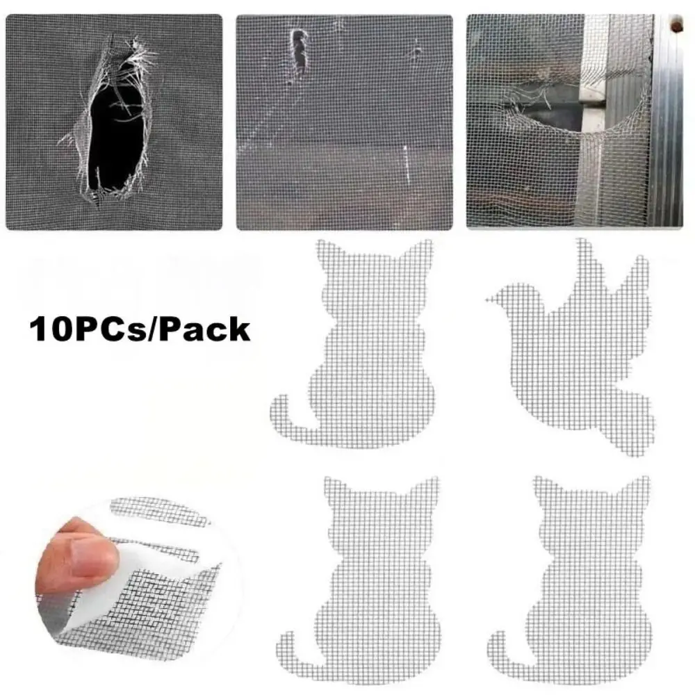 Polyurethane Mesh Mesh Repair Patch Cat Shape Self-adhesive Screen Repair Tape for Repairing Doors and Window Gauze Waterproof