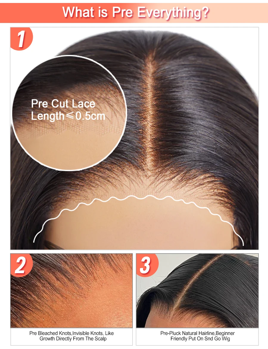 9x6 Ultra Fitted Glueless Wig Human Hair 250% Real HD Lace Lace Frontal Wig Straight Brazilian